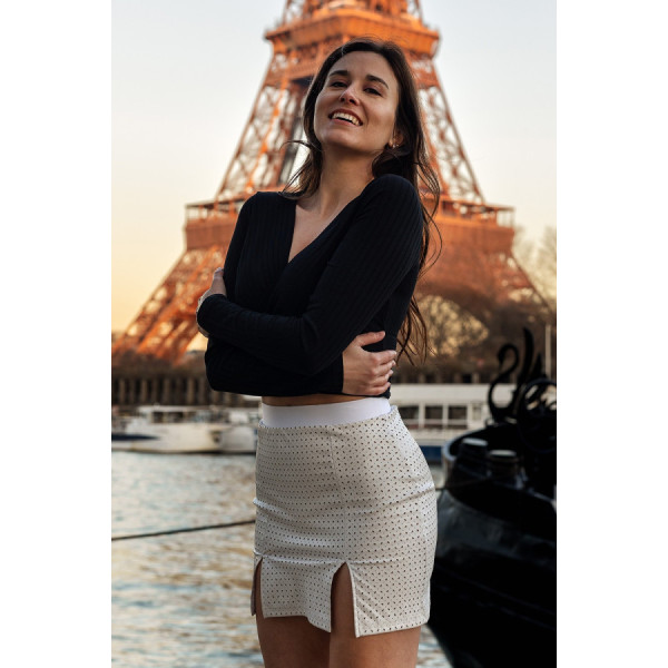 Jupe courte blanche Cassandra 